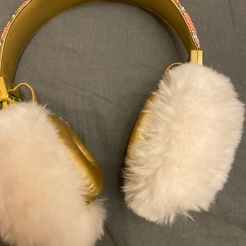 Pottery Barn Teen Headphones: Bejewelled Faux Fur